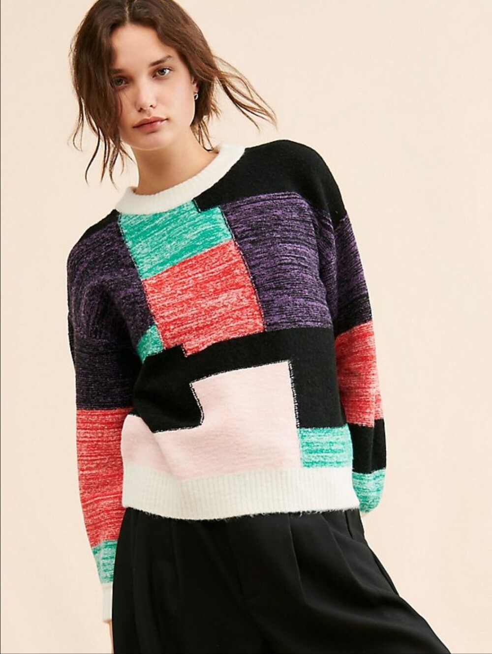 Callahan Anthropologie Greta Geometric Sweater 2X